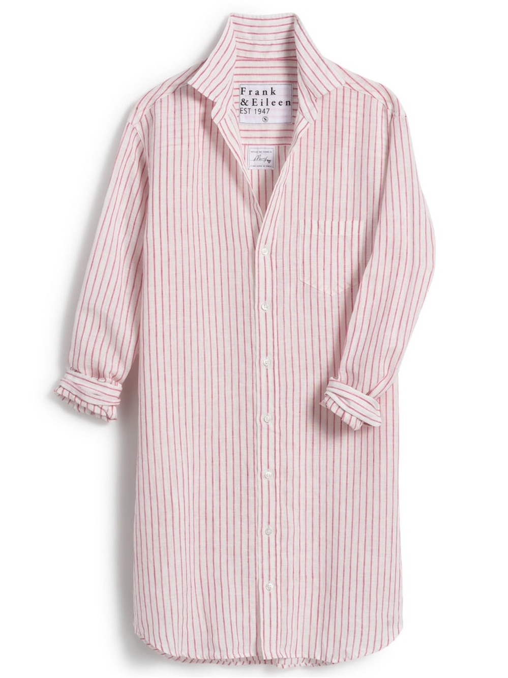 Frank & Eileen Mary Classic Shirtdress in Pink Stripe Small